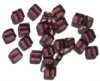 25 6x6x3mm Amethyst with Bronze Edge Windows